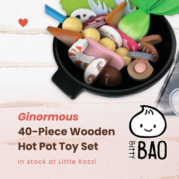 Bitty Bao's EPIC 40pc Wooden & Magnetic Hot Pot Toy Set