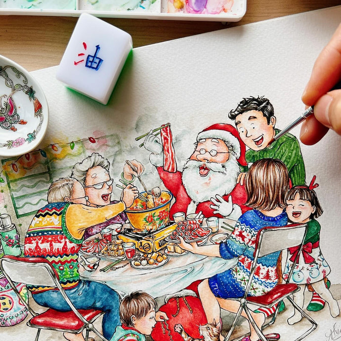 ✨ NEW! Santa's Hot Pot Night Greeting Card