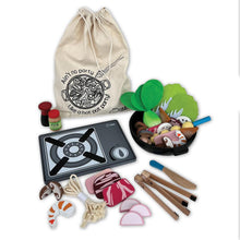 Load image into Gallery viewer, Bitty Bao: 40-Piece Wooden Magnetic Hot Pot Toy Set (with Canvas Bag!)