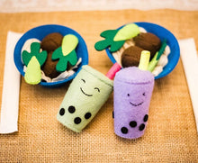 Load image into Gallery viewer, Keiki Kaukau: Noodles and Boba Felt Play Food Set