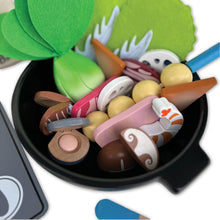 Load image into Gallery viewer, Bitty Bao: 40-Piece Wooden Magnetic Hot Pot Toy Set (with Canvas Bag!)
