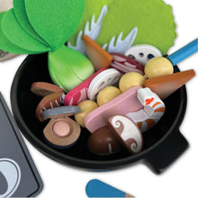 Load image into Gallery viewer, Bitty Bao: 40-Piece Wooden Magnetic Hot Pot Toy Set (with Canvas Bag!)
