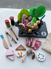 Load image into Gallery viewer, Bitty Bao: 40-Piece Wooden Magnetic Hot Pot Toy Set (with Canvas Bag!)