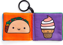 Load image into Gallery viewer, Sensory Foodie Baby Crinkle Fabric Stroller Book (Featuring Sushi, Dim Sum, Ramen!)