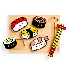 Load image into Gallery viewer, Sushi Friends Wooden Tray Puzzle