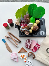 Load image into Gallery viewer, Bitty Bao: 40-Piece Wooden Magnetic Hot Pot Toy Set (with Canvas Bag!)