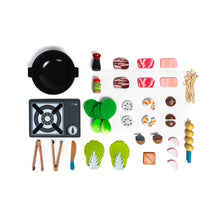 Load image into Gallery viewer, Bitty Bao: 40-Piece Wooden Magnetic Hot Pot Toy Set (with Canvas Bag!)
