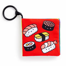 Load image into Gallery viewer, Sensory Foodie Baby Crinkle Fabric Stroller Book (Featuring Sushi, Dim Sum, Ramen!)
