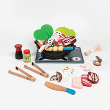 Load image into Gallery viewer, Bitty Bao: 40-Piece Wooden Magnetic Hot Pot Toy Set (with Canvas Bag!)