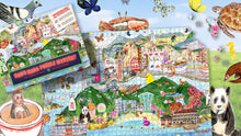 Load image into Gallery viewer, Hong Kong Puzzle Mystery #2: The Pangolin Panic | 500pc Hong Kong Themed Jigsaw Puzzle & Scavenger Hunt Game