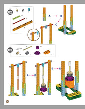 Load image into Gallery viewer, 80 Interesting Simple Machines (Full-Colour Book + 135 Pieces) • 用積木玩出80種有趣的機械組合(含160頁全彩科學原理說明書+135個積木與80個組合)