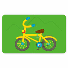 Load image into Gallery viewer, Baby&#39;s Bilingual Matching Puzzle Pairs: Vehicles • 1歲Baby配對拼圖：交通工具篇
