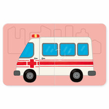 Load image into Gallery viewer, Baby's Bilingual Matching Puzzle Pairs: Vehicles • 1歲Baby配對拼圖:交通工具篇
