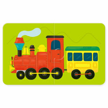 Load image into Gallery viewer, Baby's Bilingual Matching Puzzle Pairs: Vehicles • 1歲Baby配對拼圖:交通工具篇