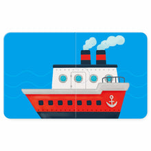 Load image into Gallery viewer, Baby's Bilingual Matching Puzzle Pairs: Vehicles • 1歲Baby配對拼圖:交通工具篇