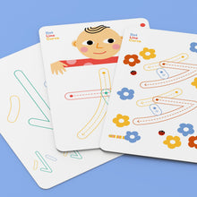 Load image into Gallery viewer, Dot Line Curve: The Book of Opposites Bundle: A Touch & Trace Book + Write & Wipe Cards