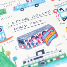 Load image into Gallery viewer, Food and Vehicles of Hong Kong Postcards (Set of 2) • 香港美食及交通工具明信片套裝