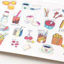 Load image into Gallery viewer, Food and Vehicles of Hong Kong Postcards (Set of 2) • 香港美食及交通工具明信片套裝
