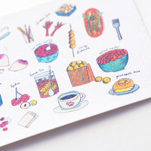 Load image into Gallery viewer, Food and Vehicles of Hong Kong Postcards (Set of 2) • 香港美食及交通工具明信片套裝