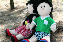 Load image into Gallery viewer, Tak Tak & Kar Kar Sexuality Education Stuffed Dolls (Full-size Edition with Accessories) • 性教育教材布公仔 德德、家家 (+ 新裝)
