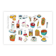 Load image into Gallery viewer, Food and Vehicles of Hong Kong Postcards (Set of 2) • 香港美食及交通工具明信片套裝
