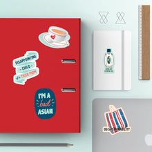 Load image into Gallery viewer, "OG Sustainability" Red White Blue Bag - VINYL STICKER (Waterproof, dishwasher + microwave safe)