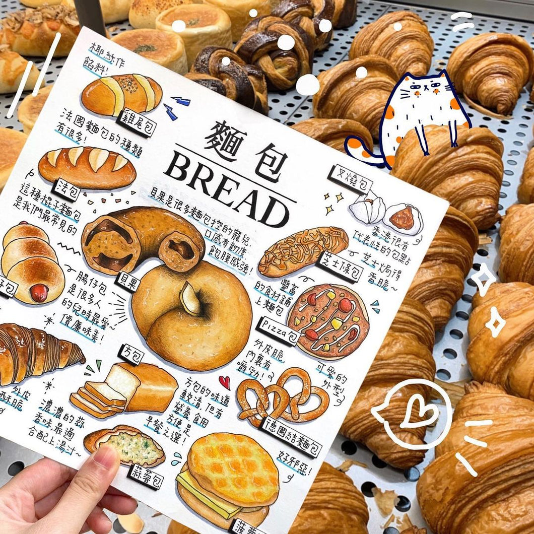 siulungbao: Bread Print • 小籠包: 麵包明信片