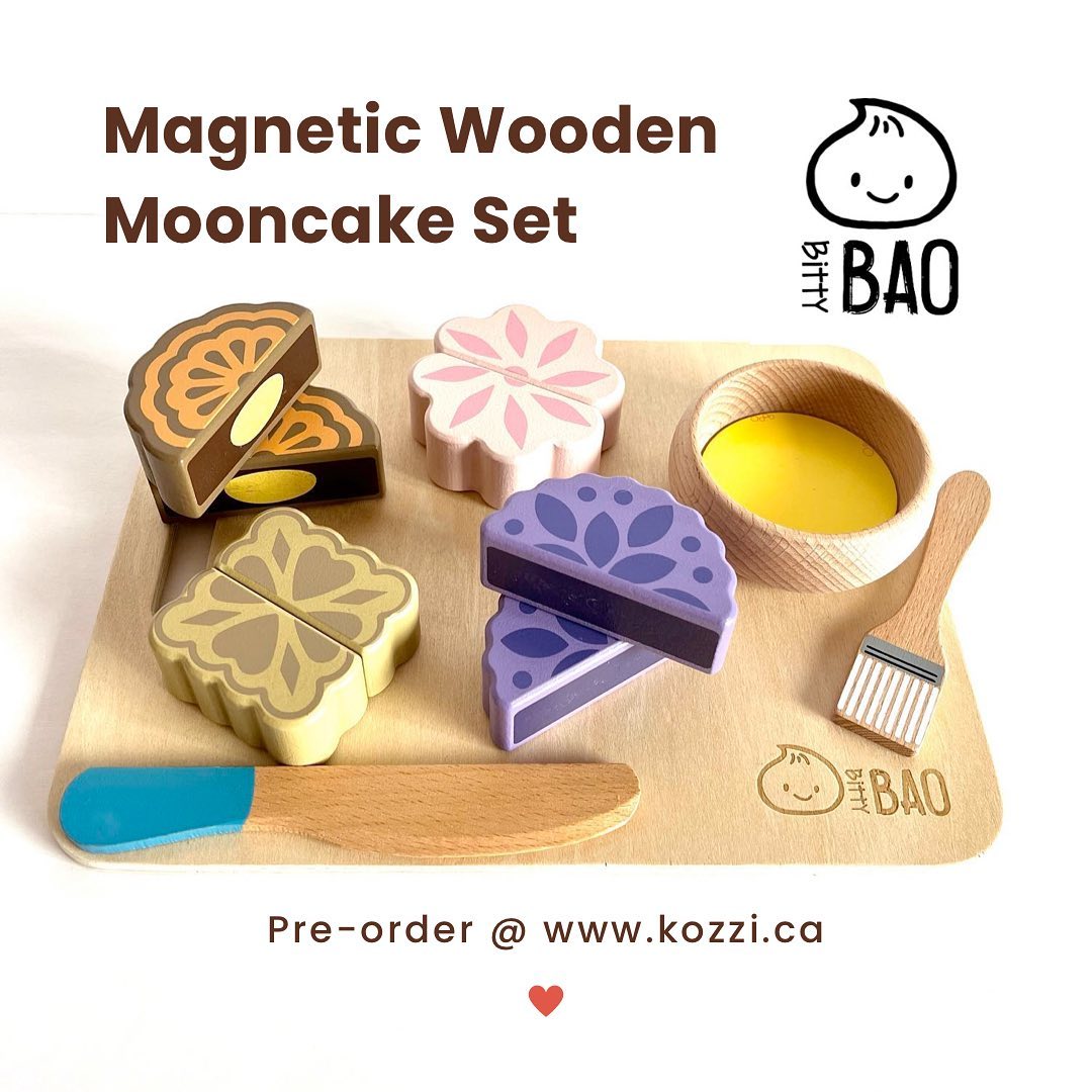 New! Bitty Bao Magnetic Wooden Mooncake Set 🥮 – Little Kozzi 📚