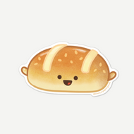 Coconut Bun VINYL STICKER (Durable & Water Resistant)