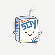 Happy Soy Drink VINYL STICKER (Durable & Water Resistant)