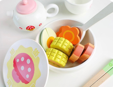 Load image into Gallery viewer, Baby Snack Time: 27-Piece Dim Sum Tea Wooden Play Set
