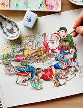 Load image into Gallery viewer, [XMAS] Santa&#39;s Hot Pot Night Greeting Card
