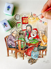 Load image into Gallery viewer, [XMAS] Santa&#39;s Mahjong Night Greeting Card
