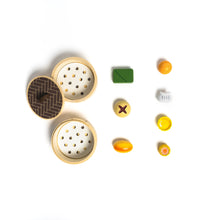 Load image into Gallery viewer, Bitty Bao: 12-Piece Wooden Dim Sum Toy Set
