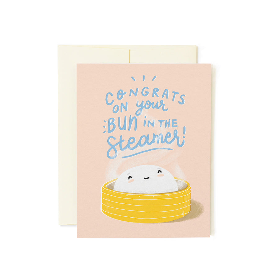 [BABY/CONGRATS] Bun in the Steamer Greeting Card
