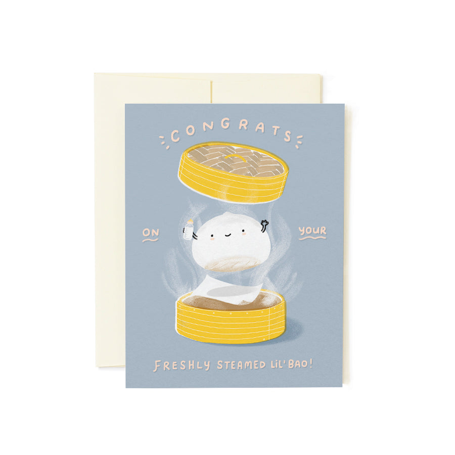 [BABY/CONGRATS] Freshly Steamed Bao Greeting Card