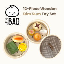 Load image into Gallery viewer, Bitty Bao: 12-Piece Wooden Dim Sum Toy Set
