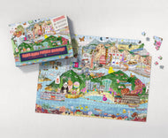 Hong Kong Puzzle Mystery #2: The Pangolin Panic | 500pc Hong Kong Themed Jigsaw Puzzle & Scavenger Hunt Game