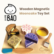 Load image into Gallery viewer, Bitty Bao: 13-Piece Magnetic Wooden Mooncake Toy Set
