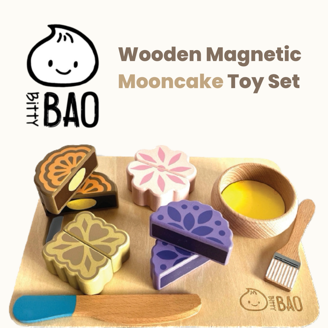 Bitty Bao: 13-Piece Magnetic Wooden Mooncake Toy Set