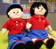 Tak Tak & Kar Kar Sexuality Education Stuffed Dolls (Full-size Edition with Accessories) • 性教育教材布公仔 德德、家家 (+ 新裝)