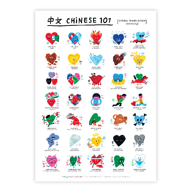 Chinese 101 ART PRINT • 中文101印畫