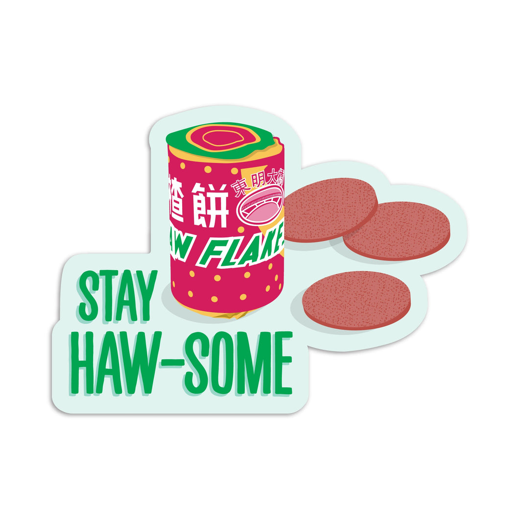 Stay Haw-some - VINYL STICKER (Waterproof, dishwasher + microwave safe)