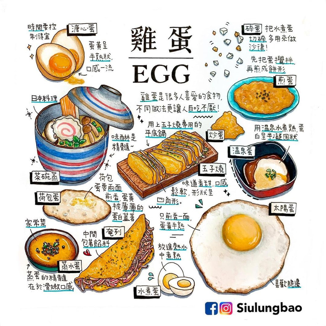 siulungbao: Egg Print • 小籠包: 雞蛋明信片