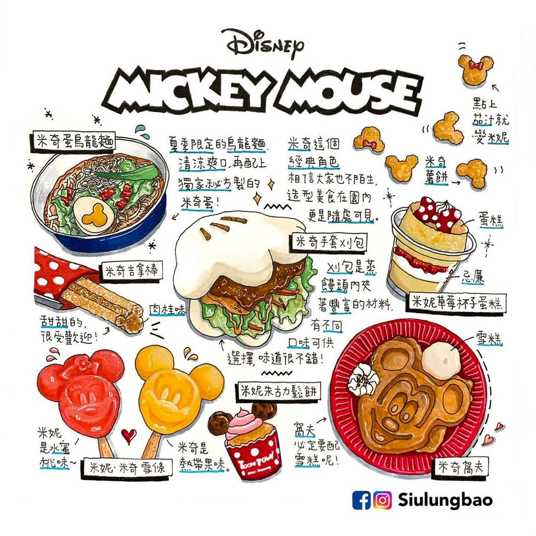 siulungbao: Mickey Mouse Print • 小籠包: 米奇老鼠明信片
